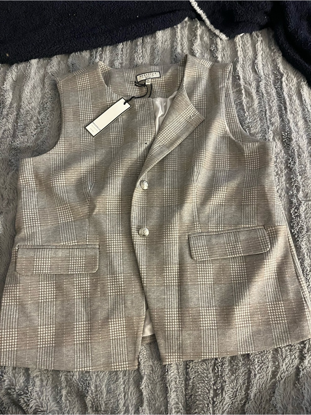 Bagatelle Plaid Tailored Vest